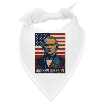 Andrew Johnson Präsident Usa - Bandana - Weiß - Vorne