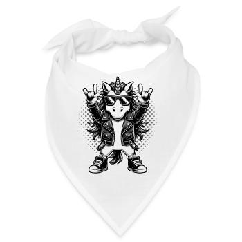 Rock, Rocker, Rock Musik, Heavy Metal, Rock Hand - Bandana - Weiß - Vorne