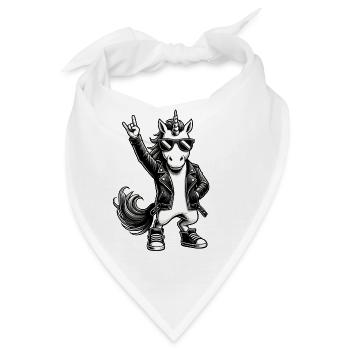 Rock, Rocker, Rock Musik, Heavy Metal, Rock Hand - Bandana - Weiß - Vorne