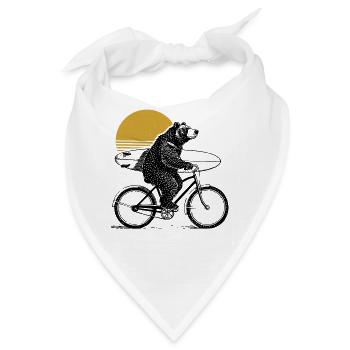 Surfer Bär - Bandana - Weiß - Vorne