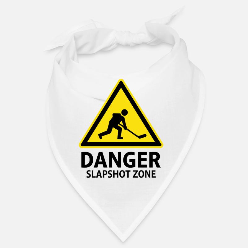 Danger Slapshot Zone Eishockey Warnschild Bandana