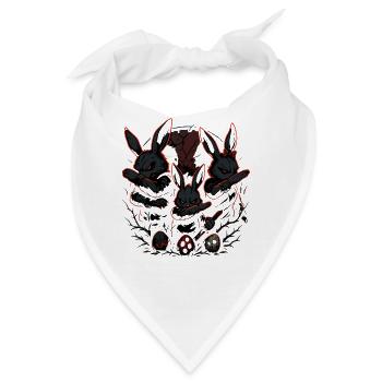 böse osterhasen dabbing, dark easter gang - Bandana - Weiß - Vorne