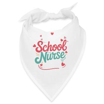 Best School Nurse Ever - Bandana - Weiß - Vorne