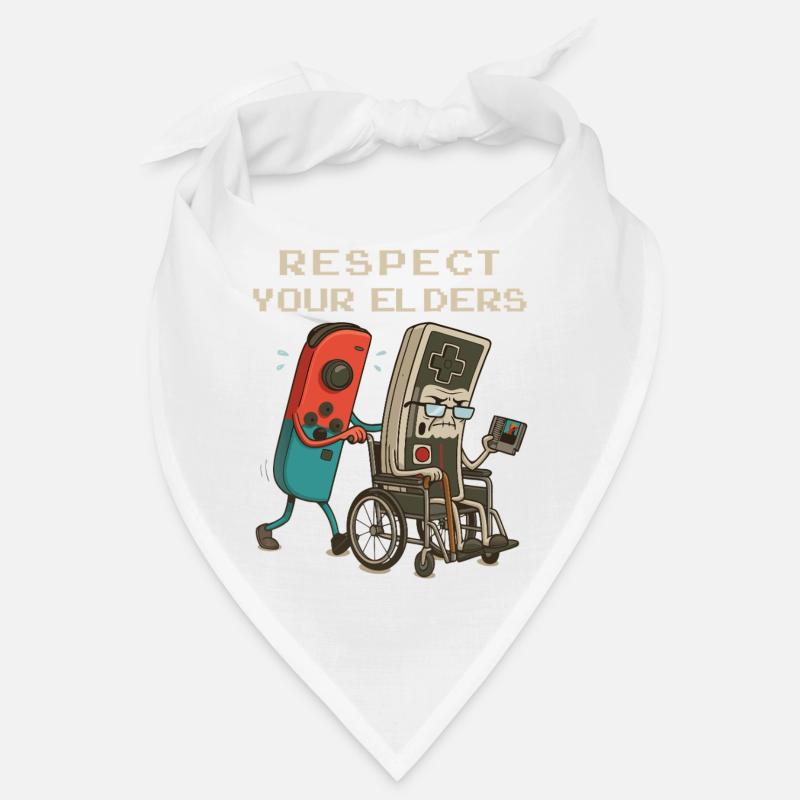 Respect Your Elders Funny Retro Gaming Controller Bandana