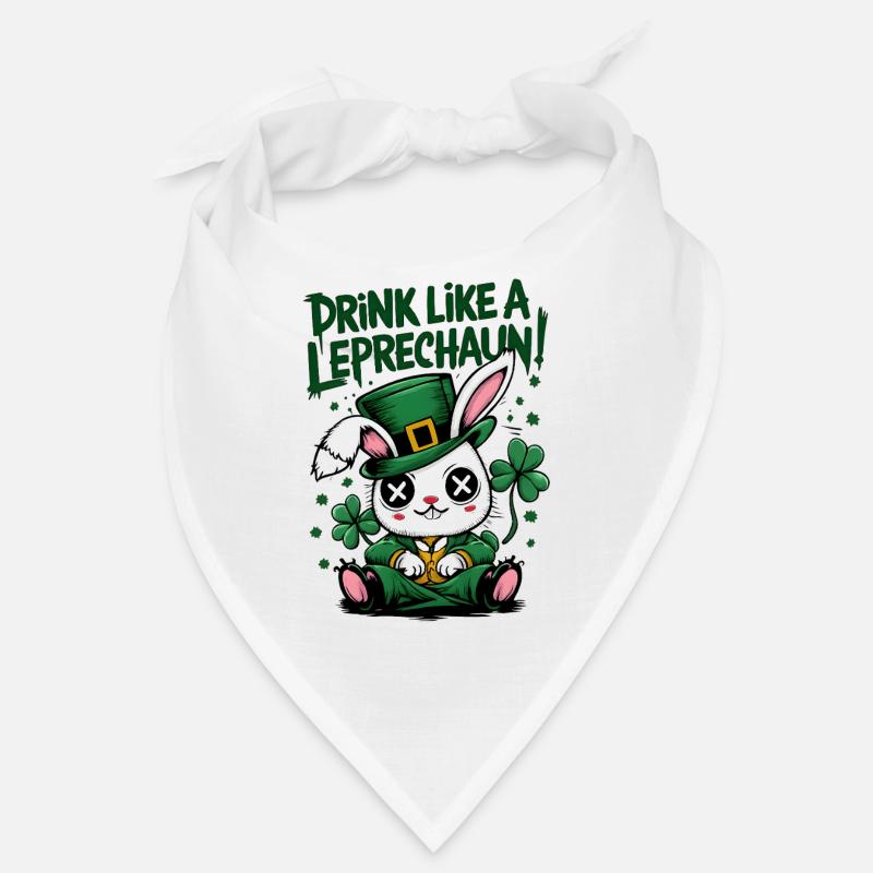 Trinkender Hase Leprechaun St. Patrick's Day Bandana