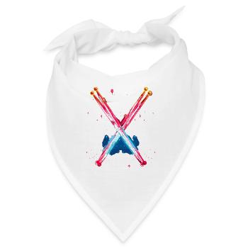 Schlagzeug Retrowave - Bandana - Weiß - Vorne