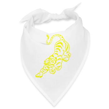 Chinesisches Tigermuster - Bandana - Weiß - Vorne