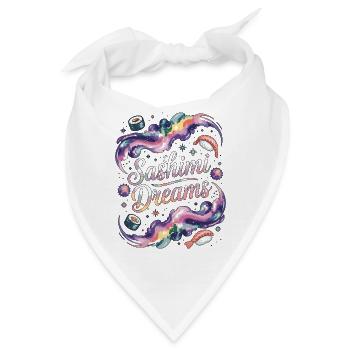Sushi Sashimi Dreams Seafood Lover Japanese Food - Bandana - Weiß - Vorne