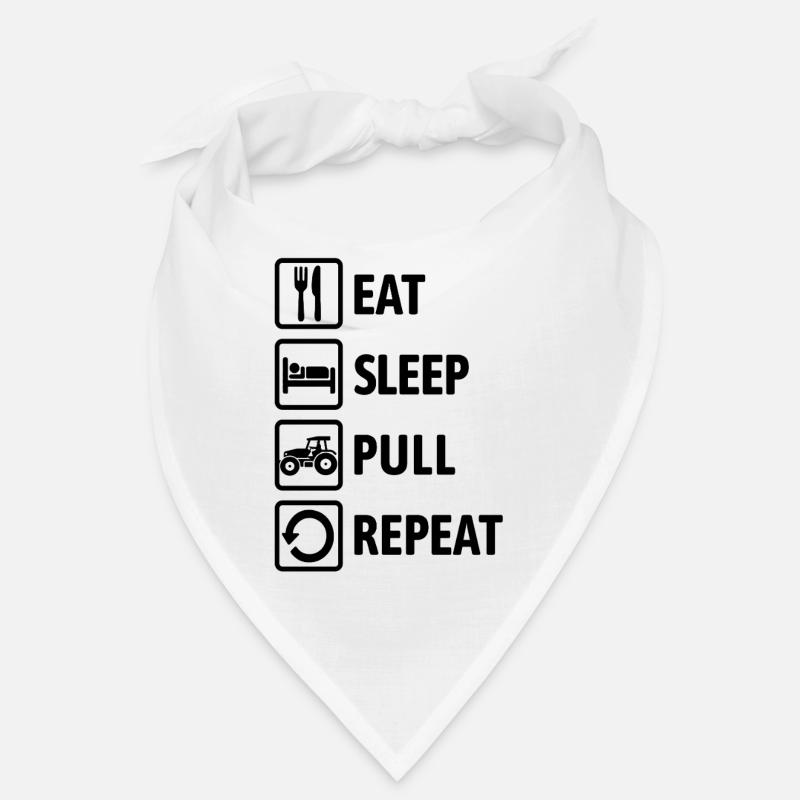 Eat Sleep Pull Repeat - Traktor fahren - Bauer Bandana