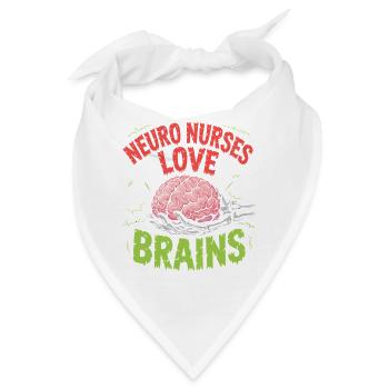 Neuro Nurses Love Brains - Bandana - Weiß - Vorne