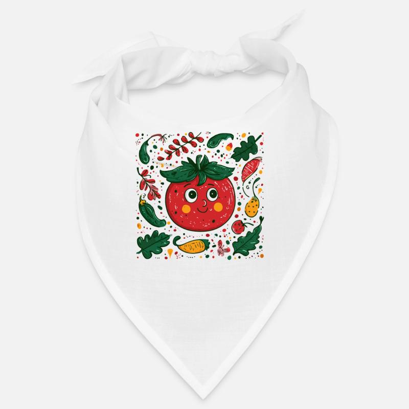 Tomate joyeuse dans la conception de jardin Bandana