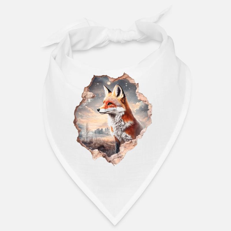 Renard et ciel étoilé Bandana