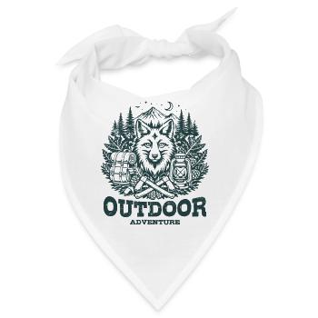 Outdoor Abenteuer | Natur - Camping - Wandern - Bandana - Weiß - Vorne