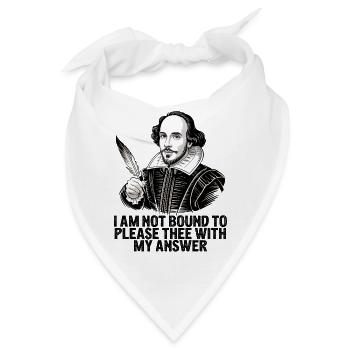 William Shakespeare, bitte dich mit meiner Antwort - Bandana - Weiß - Vorne