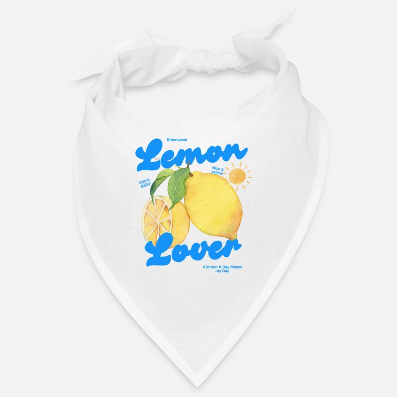 Zitrone Lemon Lover - Bandana - Weiß