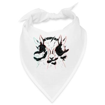 osterhase familie dabbing, dunkle bunny crew - Bandana - Weiß - Vorne