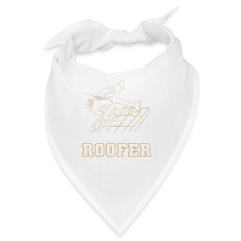 Dachdecker Handwerker Beruf Spruch - Bandana - Weiß - Vorne