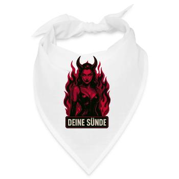 Deine Sünde Dämonin, dark gothic verführung - Bandana - Weiß - Vorne