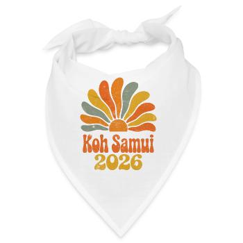 Koh Samui Sonnenaufgang 2026 - Bandana - Weiß - Vorne