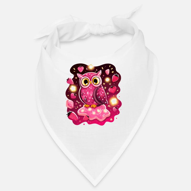 Pink Eule Erdbeerzauber Bandana