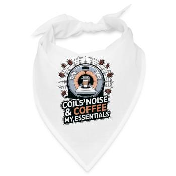 MRI Tech Coils Noise & Coffee Radiologist Rad Tech - Bandana - Weiß - Vorne