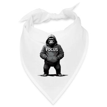 Gorilla Focus Kraft Motivation Training - Bandana - Weiß - Vorne