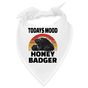 Honey Badger Today's Mood - Bandana - Weiß - Vorne