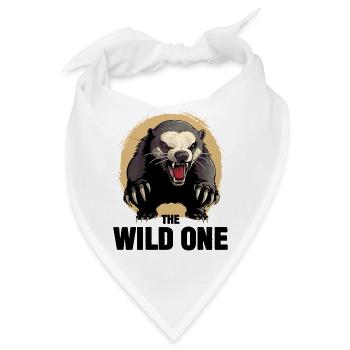 Honigdachs, der Wilde, - Bandana - Weiß - Vorne