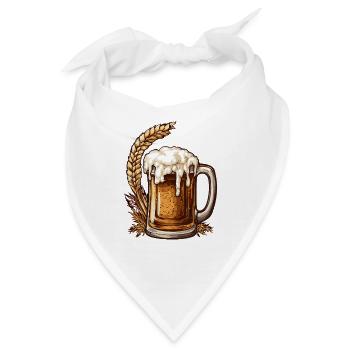 Bier Bierglas Weizenbier - Bandana - Weiß - Vorne