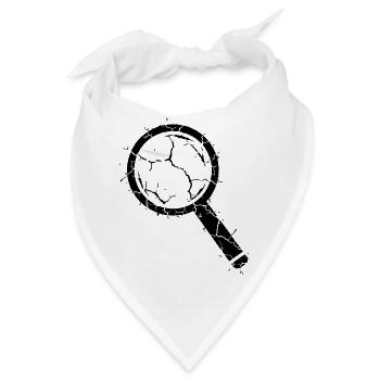 Zerbrochene Lupe Splitter Glas Vektor - Bandana - Weiß - Vorne