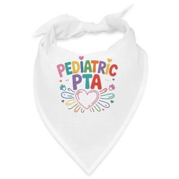 Pediatric PTA Regenbogen Herz - Bandana - Weiß - Vorne