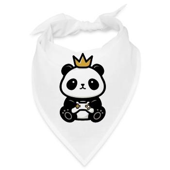 Panda sticker gamer krone - Bandana - Weiß - Vorne