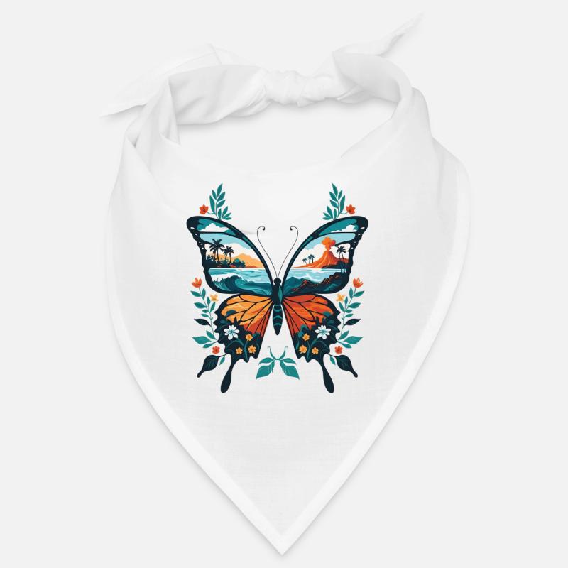 Tropical Volcano Butterfly Bandana