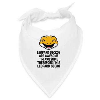 Leopardgecko - Bandana - Weiß - Vorne