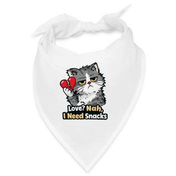 Lustiger Anti-Kater zum Valentinstag - Bandana - Weiß - Vorne