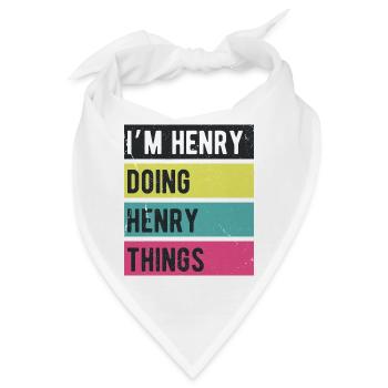Ich bin Henry Macht Henry Dinge Retro Farben - Bandana - Weiß - Vorne