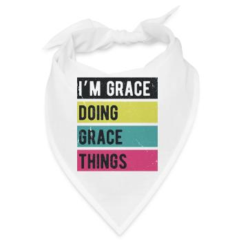 Ich bin Grace und mache Grace Things Retro Colors - Bandana - Weiß - Vorne