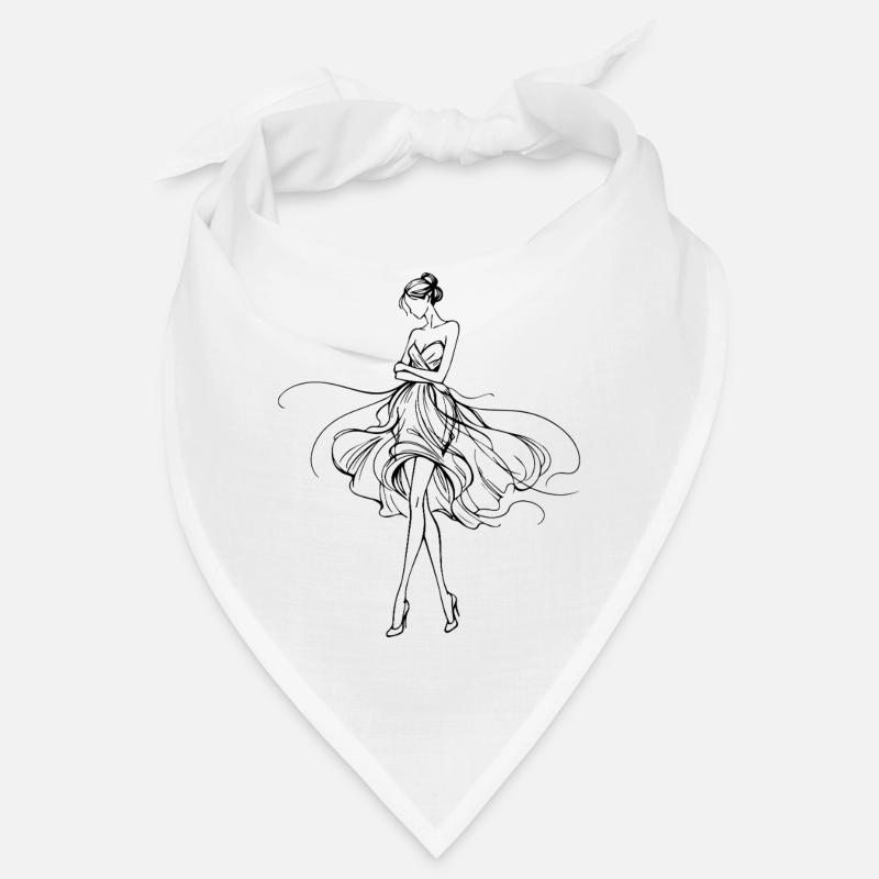 Silhouette fluide en robe de soirée Bandana