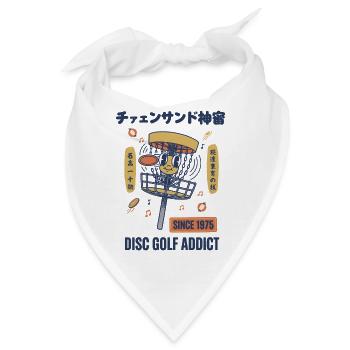 Seit 1975 Disc-Golf-Süchtiger – lustiger Disc-Golfer - Bandana - Weiß - Vorne