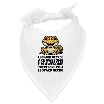 Leopardgekko-Zeichentrick: Fleckiger Talisman - Bandana - Weiß - Vorne