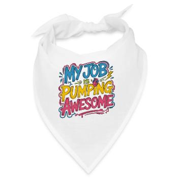 Cardiac Tech My Job Is Pumping Awesome Echo Tech - Bandana - Weiß - Vorne