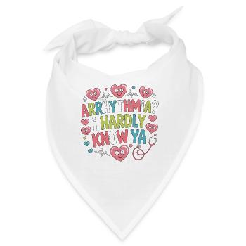 Cardiac Tech Arrhythmia I Hardly Know Echo Tech - Bandana - Weiß - Vorne