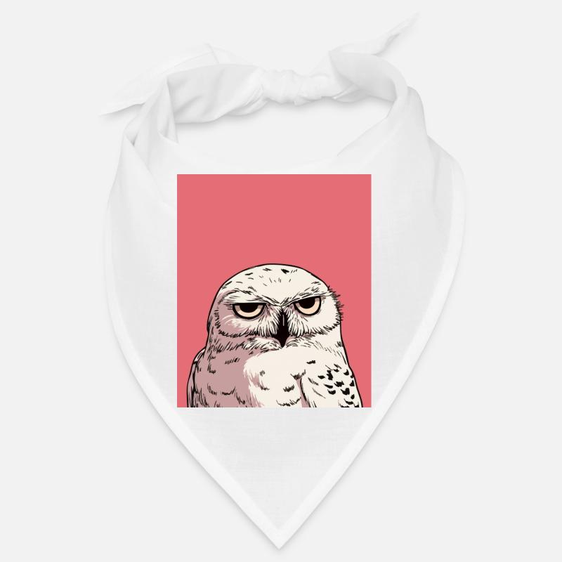 Grumpy Owl Illustration – Judgmental Animal Art De Bandana