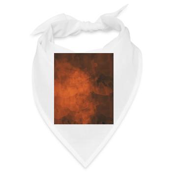 Flammiger Nebel Farbspiel - Bandana - Weiß - Vorne
