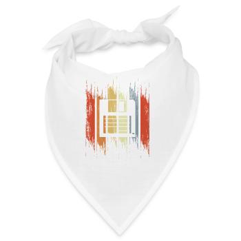 Retro Diskette - Bandana - Weiß - Vorne