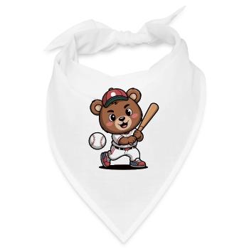 Bären-Batter Baseballheld - Bandana - Weiß - Vorne