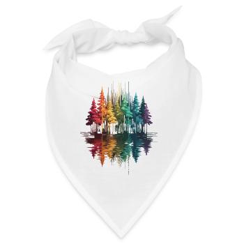 Bäume, Wald, Natur, Wildnis, Outdoor, Reflexion - Bandana - Weiß - Vorne