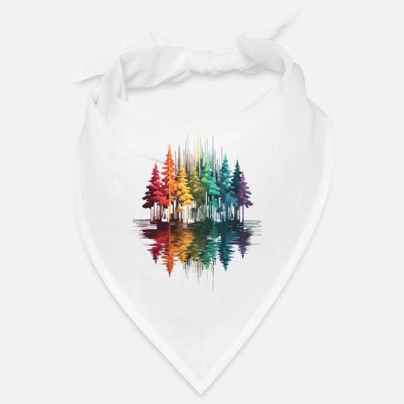 Trees, Forest, Nature, Wilderness, Outdoor, Reflection Bandana