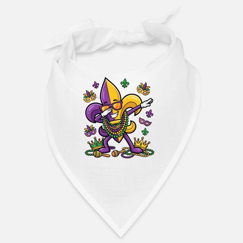 Dabbing Fleur De Lis Mardi Gras Dab Fleur De Lis Bandana