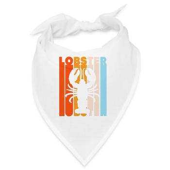 Hummer Meeresfrüchte Lobster Languste - Bandana - Weiß - Vorne